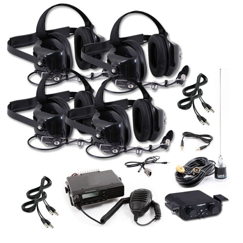 Off Road Four Place Intercom w/ 4 BTH Headsets & 25watt Mobile Unit