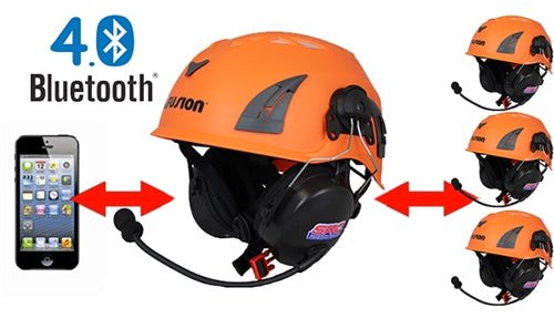 Type 1, Class-E 2-way Hard Hat with Bluetooth (Made in USA)