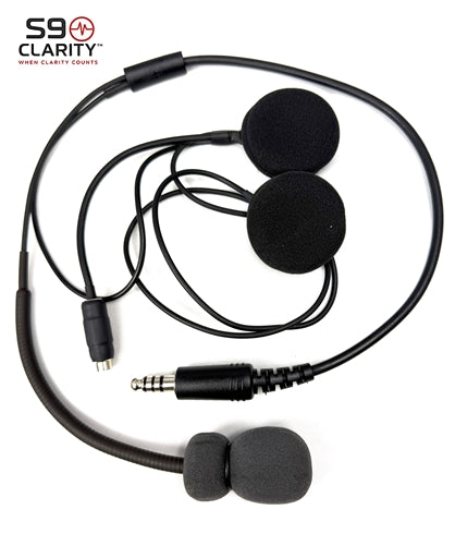 IMSA Straight Cord Helmet Kit w/ S9 Mic and 3.5 Jack