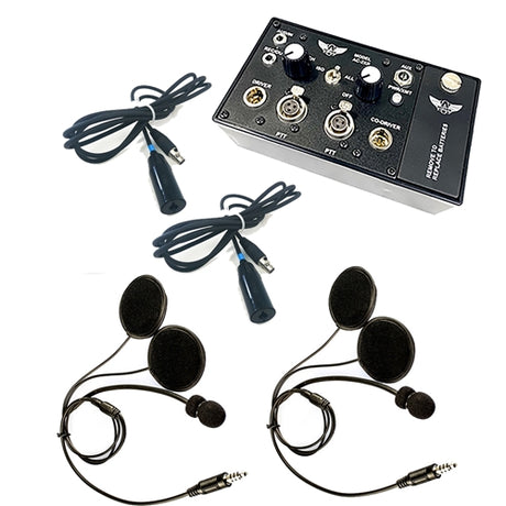 Portable (2) Person Intercom W/ (2) DIGITAL S9 Helmet Kits