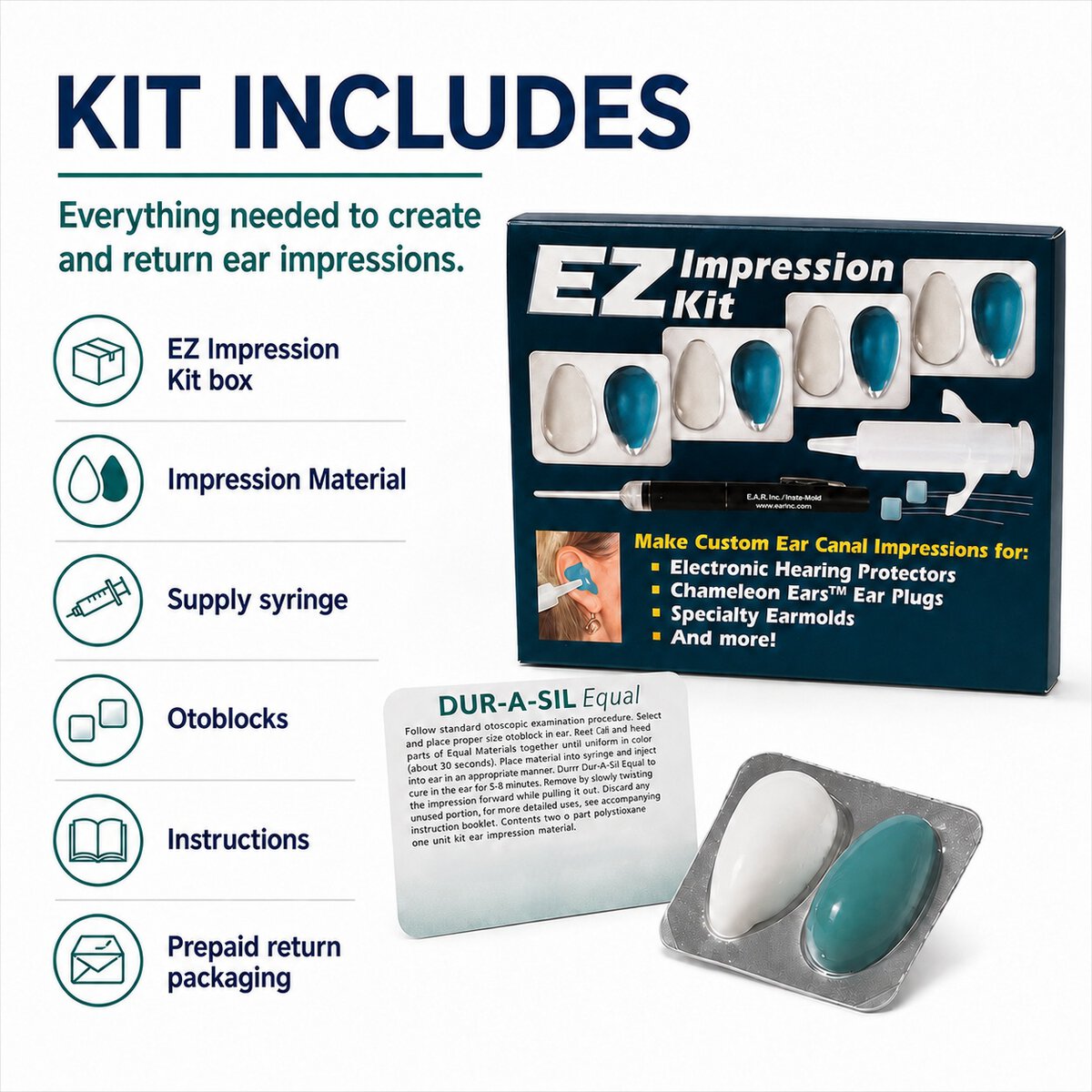 EZ Ear Impression Kit for Custom Earbuds