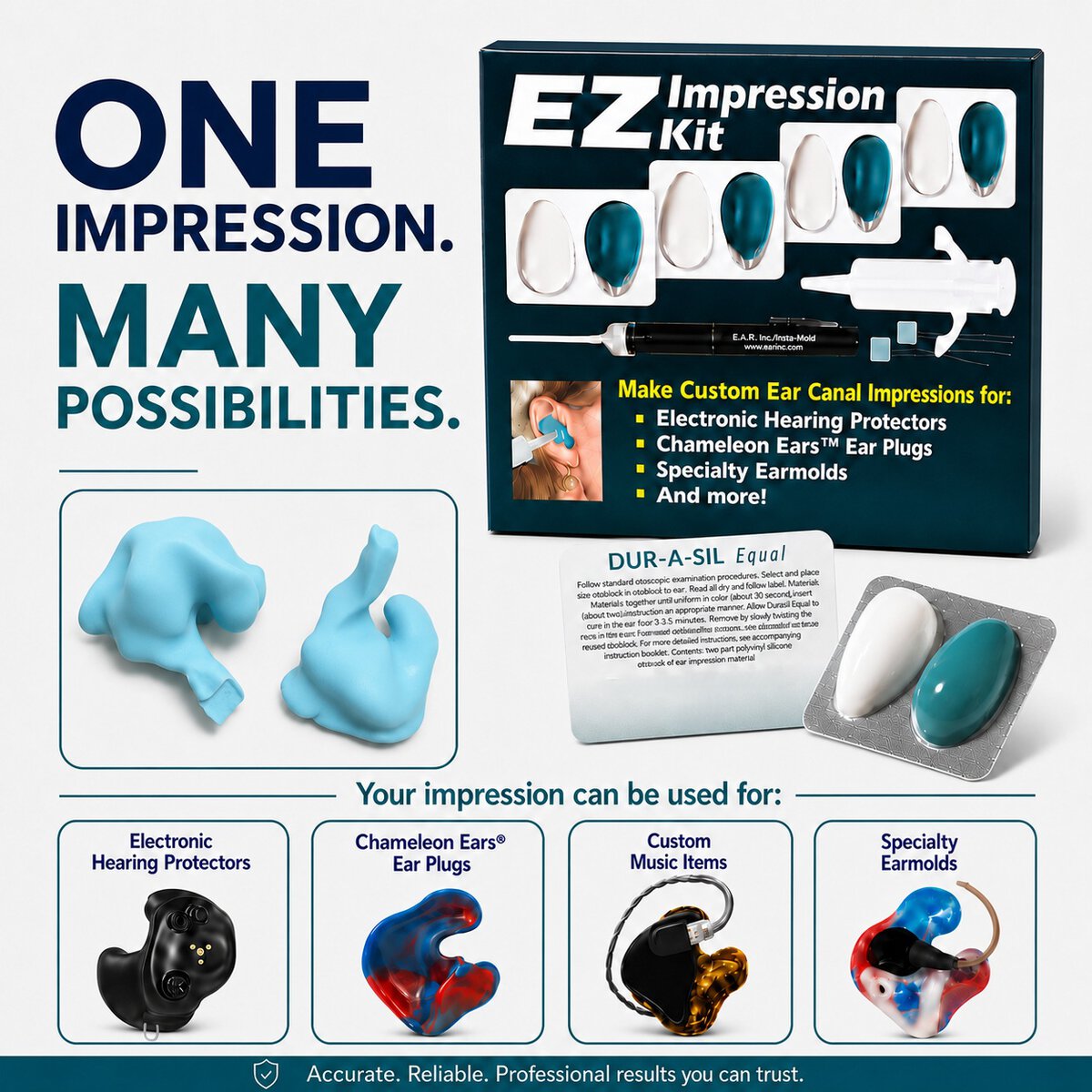 EZ Ear Impression Kit for Custom Earbuds