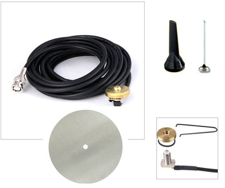 Deep Mount Antenna Coax Kit w/ Grounding Disk (for fiberglass or thick surfaces)