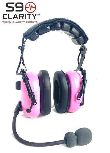 PINK Over-the-Head Headset w/ Flex Boom & S9 Mic