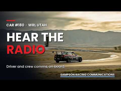 SRC Inline IMSA Race Audio Recording System capturing live driver and crew radio on in-car video - WRL at Utah Motorsports Campus, car 180. Watch lap 191. [start:31920]